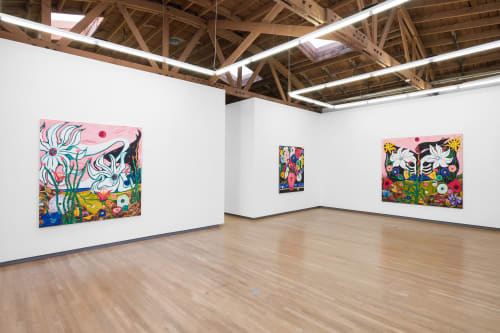 Installation view of Daniel Gibson's exhibition, Valley of the Moon, at Shulamit Nazarian, Los Angeles, November 13, 2021 – January 8, 2022.