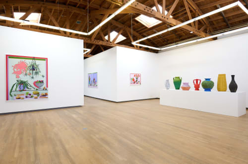 Daniel Gordon, Orange Sunrise with Flowers, Fruit, and Vessels