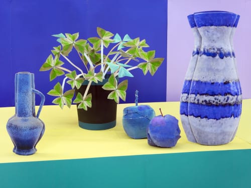 Daniel Gordon, Blue Apples and Houseplant, 2022. Pigment Print, 21 x 28 in