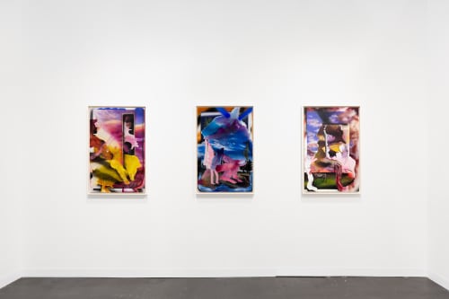 Installation view of Annie Lapin Booth P34 at The Armory Show, Javits Center, New York City