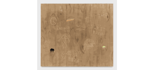 Wendy White, I'm Bored, 2020, Acrylic and flocking on canvas, 84 x 96 in. Courtesy of the Artist and Denny Dimin Gallery.