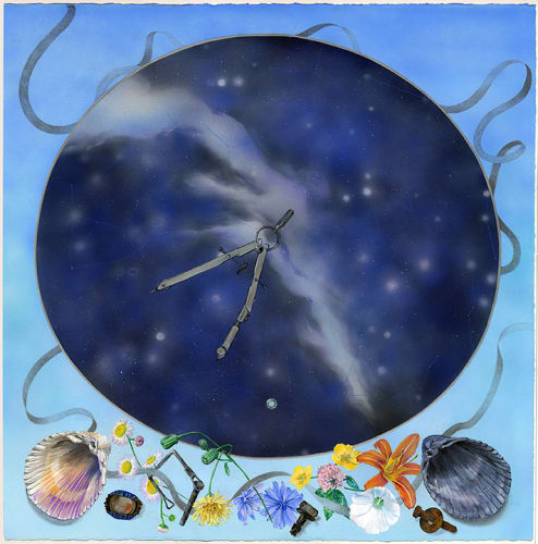 Amber Kempthorn, "Clock: May to June, Fleabane to Ditch Lily."