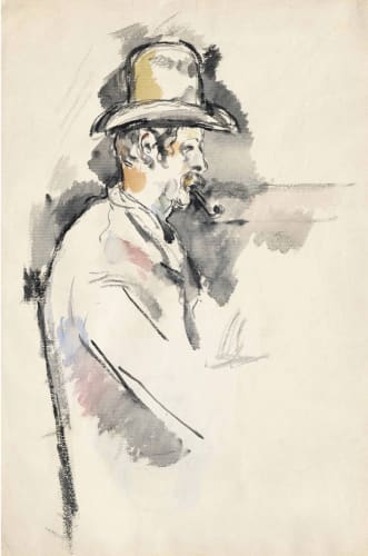 Paul Cezanne, L'homme à la pipe (Étude pour un joueur de cartes), Painted in 1892-1896