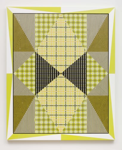 Douglas Melini One Void Into Another 2016 Acrylic on canvas with hand painted frame 67 x 55 x 2 inches (170.2 x 142.2 x 5.1 cm) DM 44