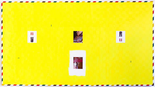 Andrew Gbur Untitled 2012 Screen-printing ink, gouache & inkjet on canvas 78 x 140 inches (198.1 x 355.6 cm) AGb 26