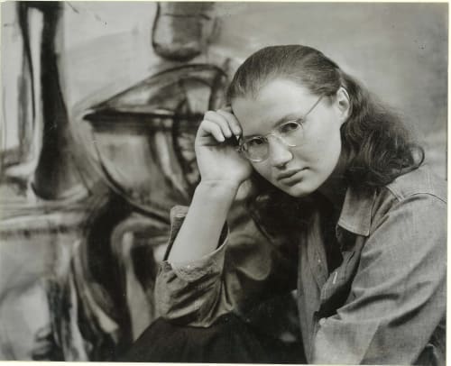 photo of a woman in her studio