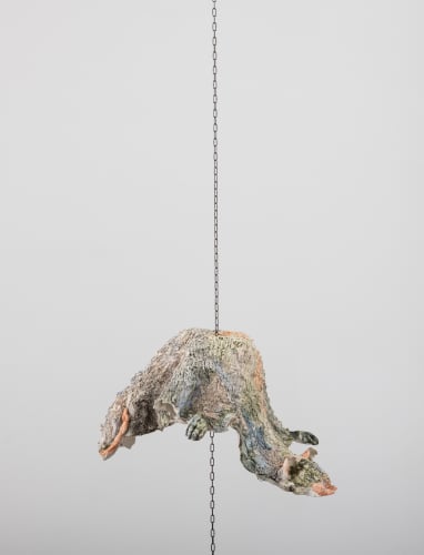 From the series Cloches, 2019, ceramics, chains