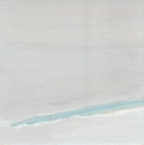 Studio di stratocumuli (dopo acquazzone), 2021, oil on cardboard, cm 18 x 18