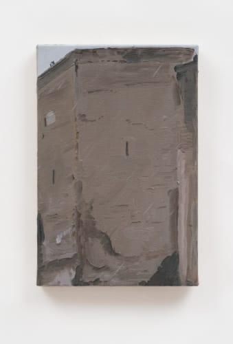 Michele Tocca, Aurelian Walls (Rain), oil on canvas, 30 x 25 cm