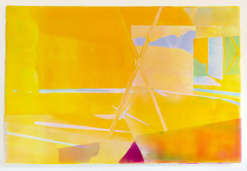 Zoe Walsh. opening (flood), 2018. Acrylic on canvas. 20 × 30 in; 50.8 × 76.2 cm. Image courtesy of Zeit Contemporary Art, New York.