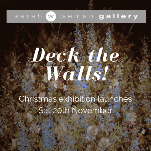 Deck the Walls poster showing a Fletcher Prentice painting in the background.