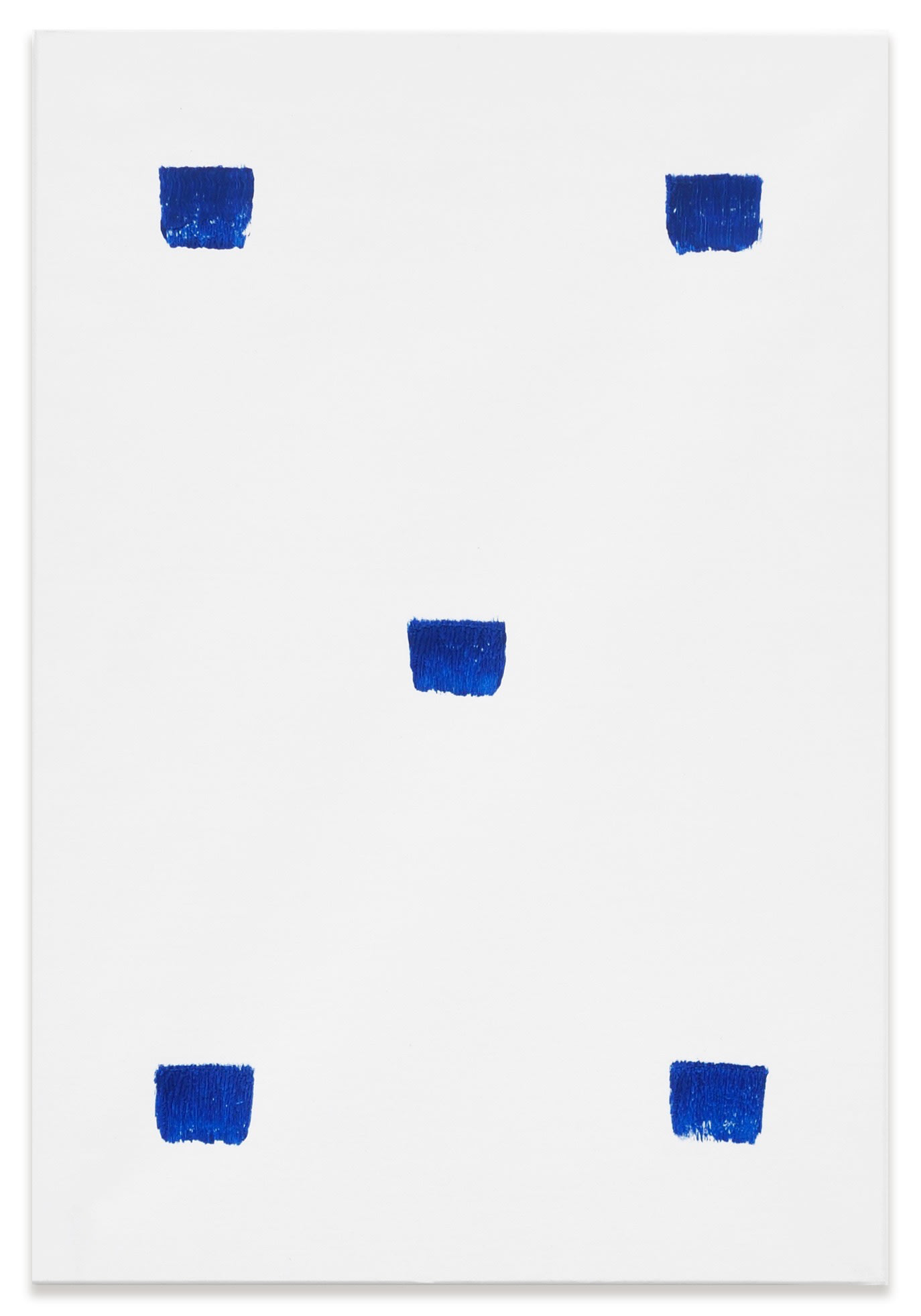 Niele Toroni Empreintes de pinceau n°50 répétées à intervalles réguliers de 30 cm, June 2019 Acrylic on canvas 28 3/4...