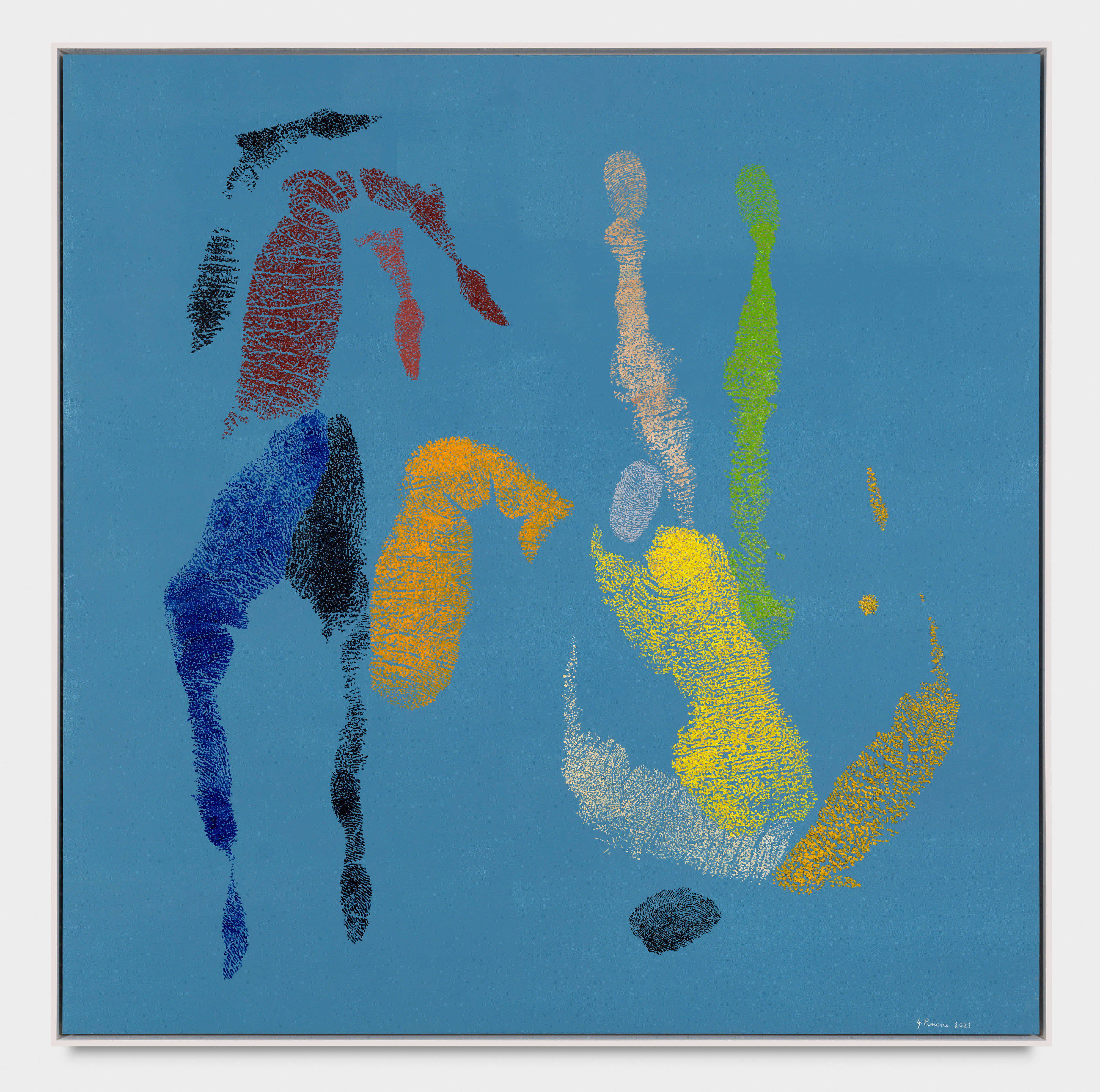 Giuseppe Penone Impronte di luce, 2023 Oil on canvas Canvas: 72 x 72 in. (183 x 183 cm) Frame: 73...