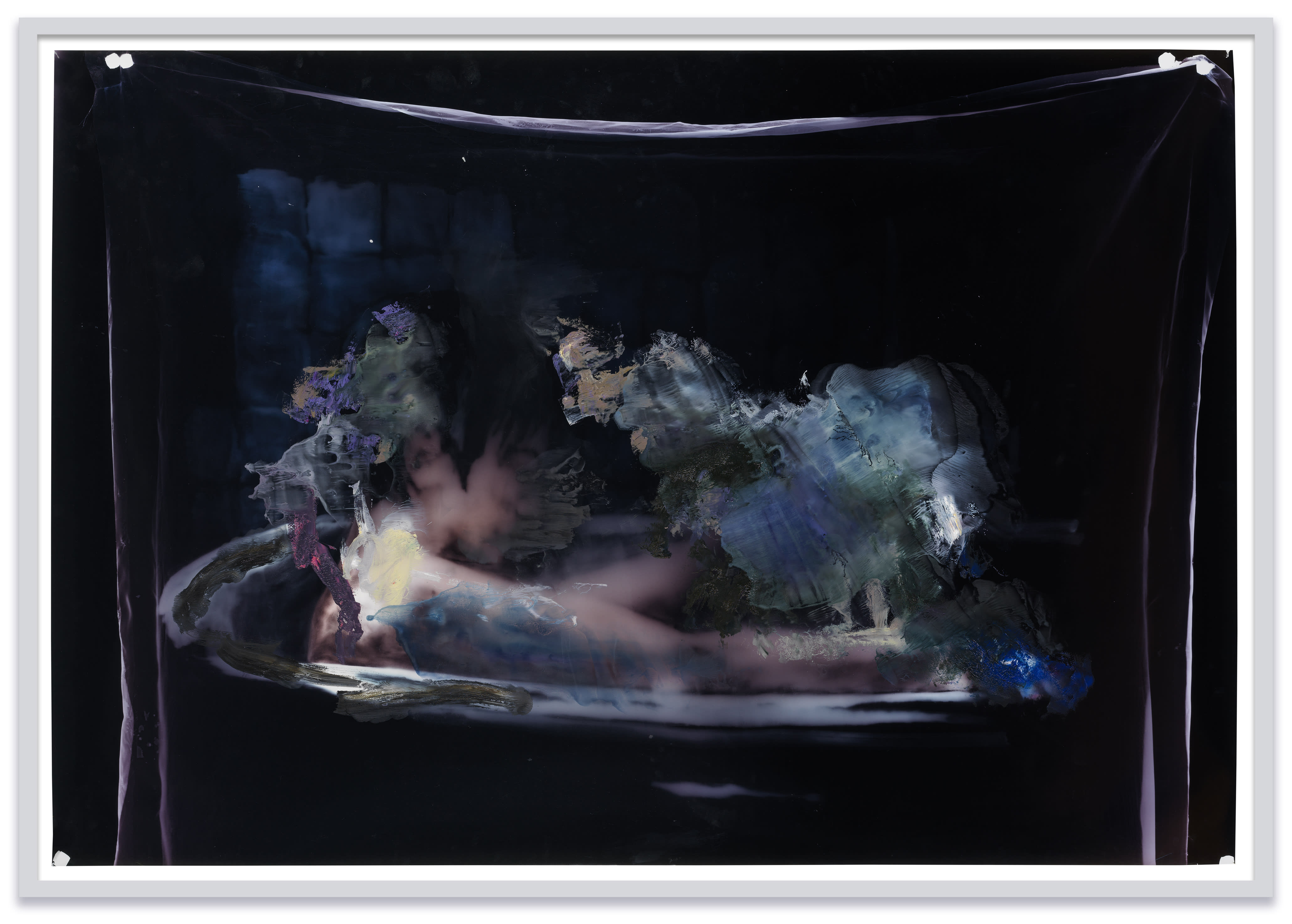 Matt Saunders The Distances (J. Pensive), 2021 Oil on unique C-print Image: 50 x 73 1/8 in. (127 x 185.5...