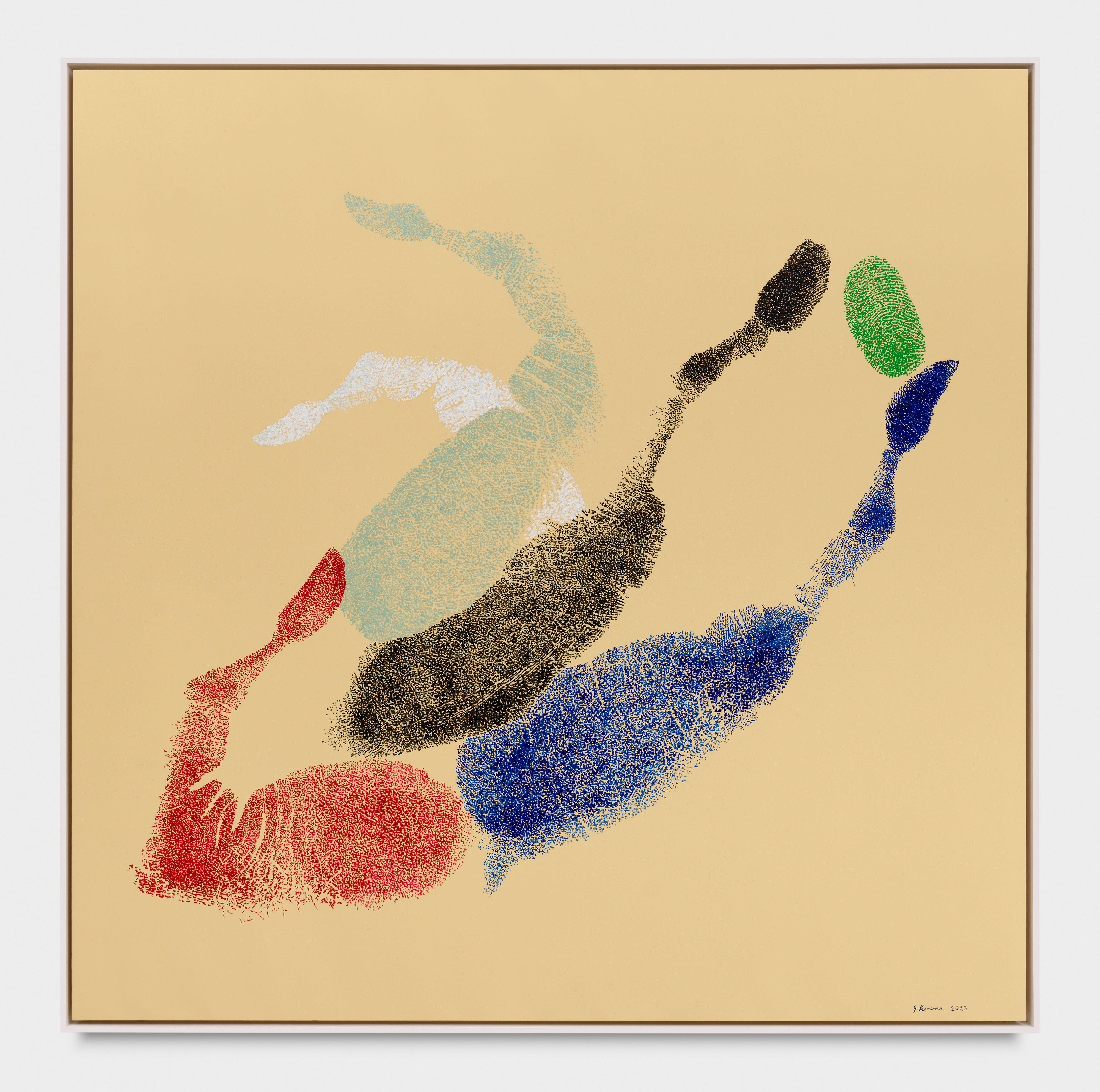 Giuseppe Penone Impronte di luce, 2023 Oil on canvas Canvas: 72 x 72 in. (183 x 183 cm) Frame: 73...