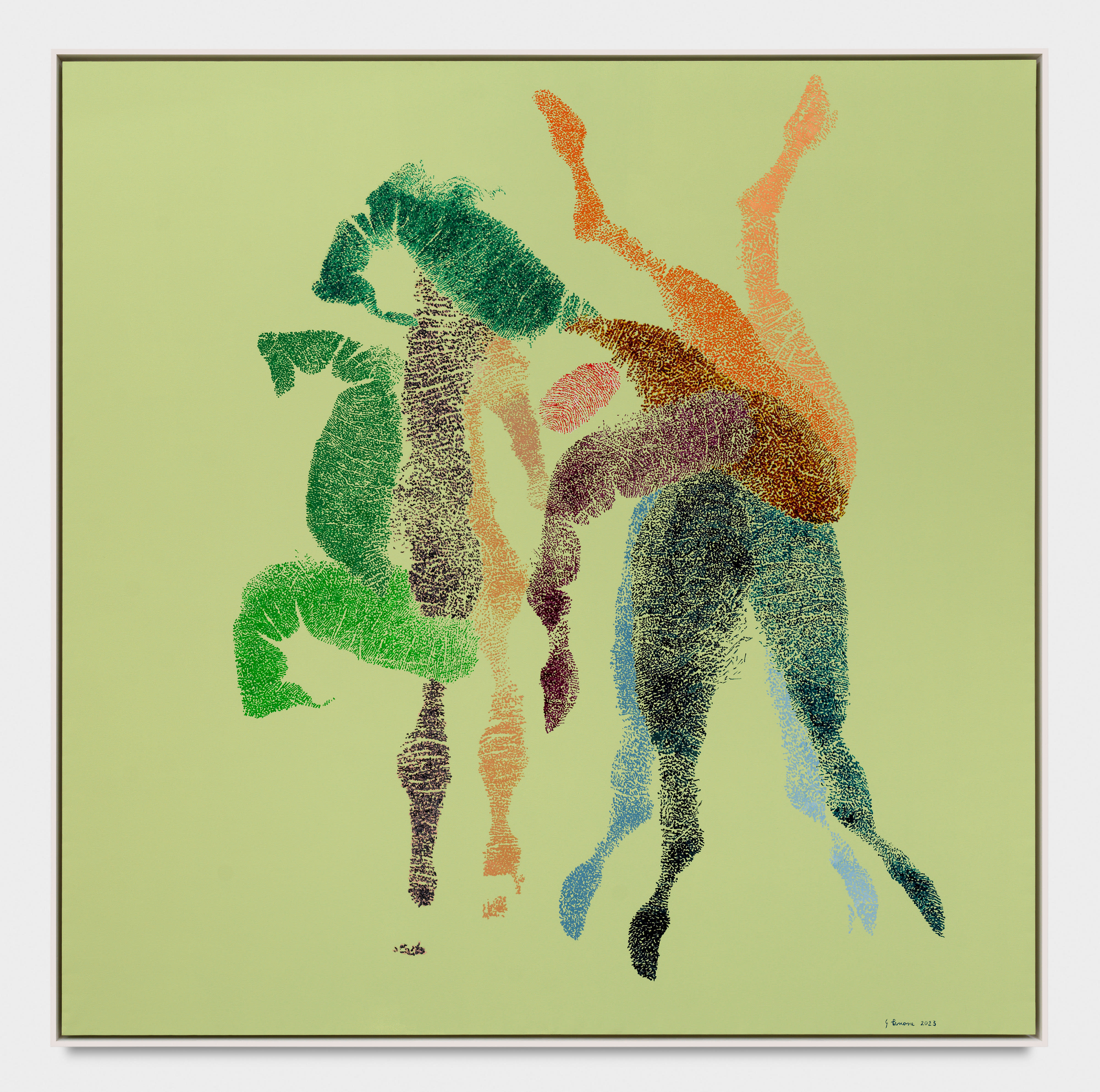 Giuseppe Penone Impronte di luce, 2023 Oil on canvas Canvas: 72 x 72 in. (183 x 183 cm) Frame: 73...