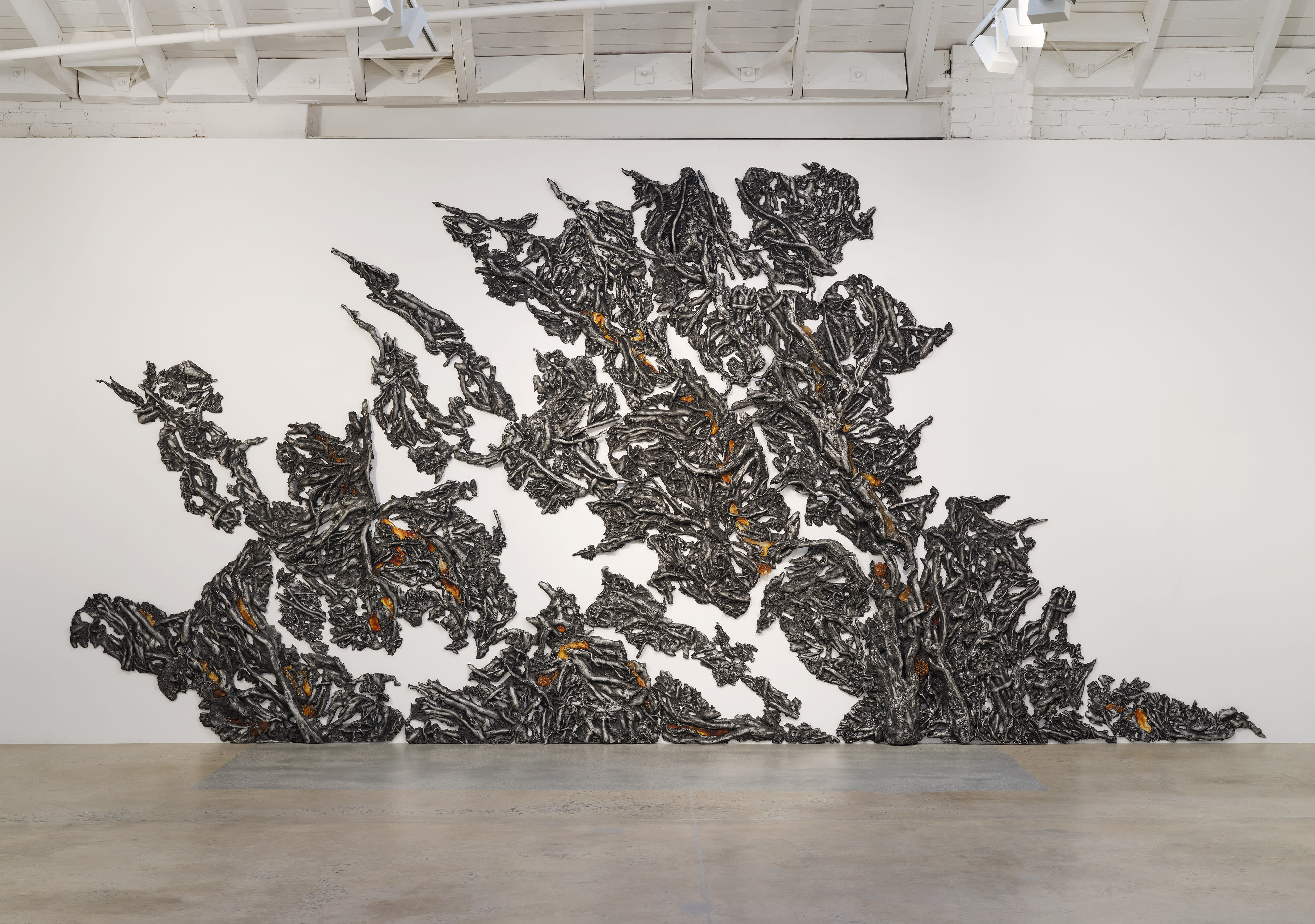 Cristina Iglesias Entwined V, 2017 Cast aluminum patinated and policarbonated with pigment 124 x 254 x 6 in. (315 x...