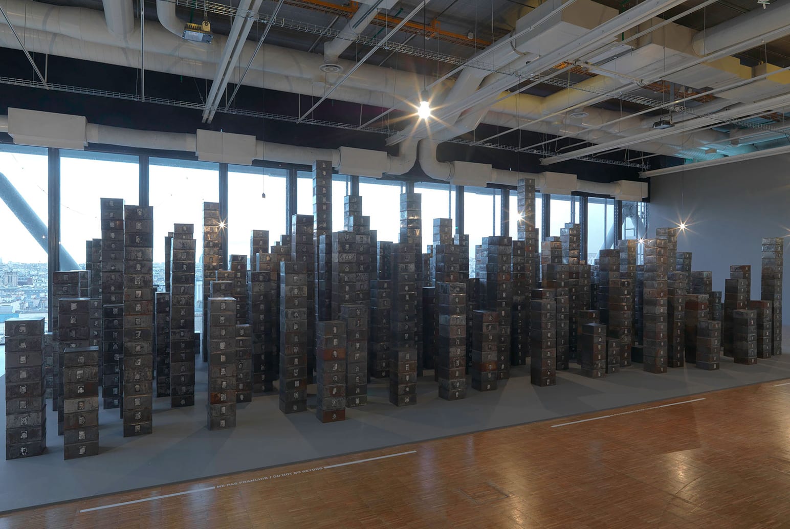 Exhibition view of Christian Boltanski's Faire son temps at Centre Pompidou in 2019. Photo: Philippe Migeat