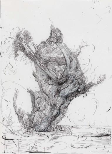 Glenn Brown, Drawing 4 (after Rembrandt), 2016
