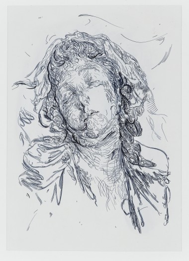 Glenn Brown, Drawing 16 (after Greuze), 2014