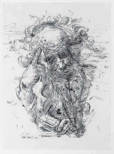 Glenn Brown, Drawing 10 (after Delacroix/Strozzi), 2014