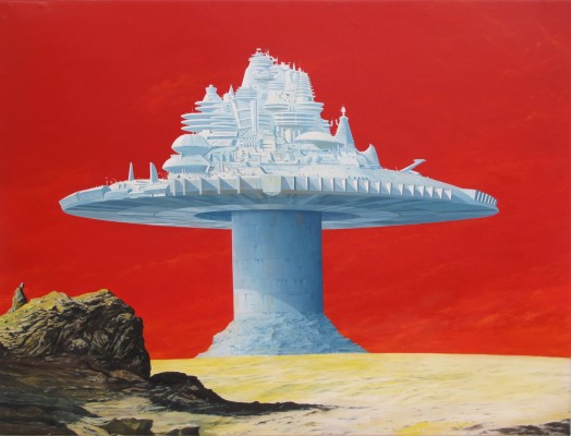 Glenn Brown, The End (Painting for Ian Curtis) after Angus McKie (copied from the illustration 'Perry Rhodan 20Thrall of Hypno'),...