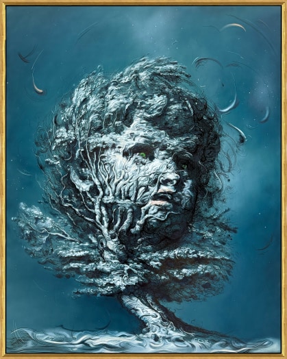 Glenn Brown, Only the Birds and the Dead are Singing, 2025