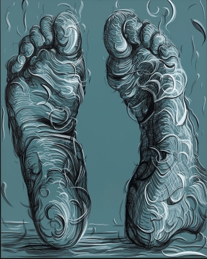 Glenn Brown, Nailed to the Clouds, 2021