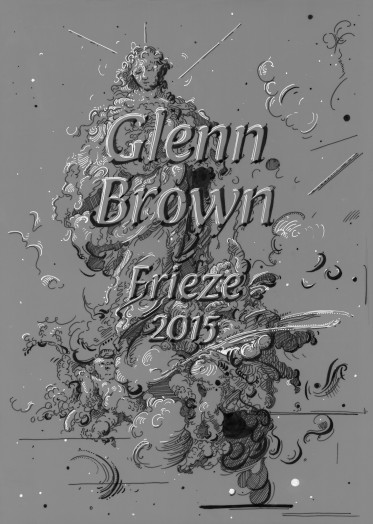 Glenn Brown, Drawing 45 (after Murillo) Cover for Gagosian giveaway, 2015