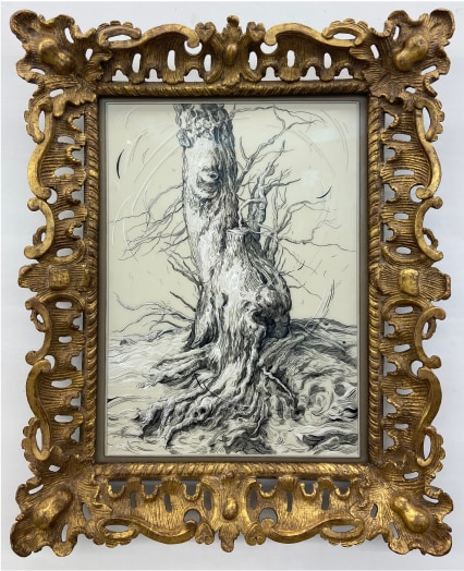 Glenn Brown, Drawing 6 (after Bloemaert), 2025