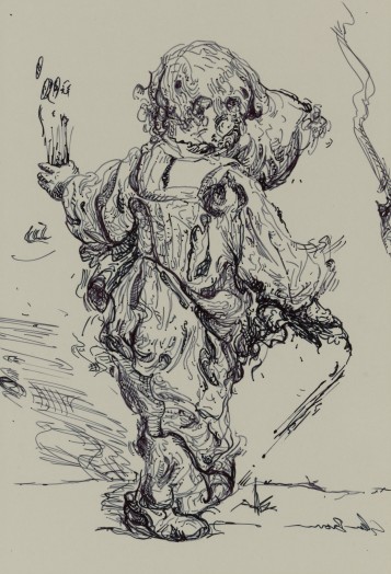 Glenn Brown, Drawing 4 (after Greuze), 2013