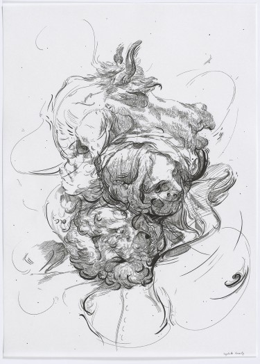 Glenn Brown, Drawing 28, Vegetable Humanity (after Pierre/Watelet), 2015