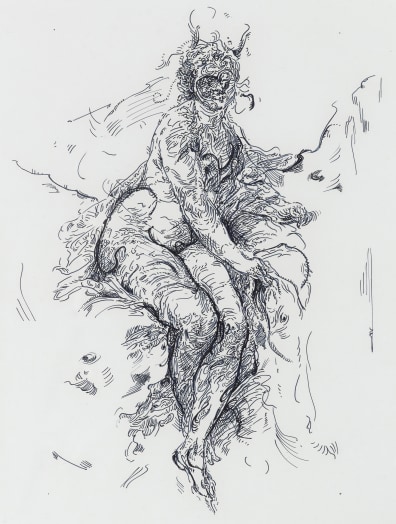 Glenn Brown, Drawing 23 (after Boucher), 2014