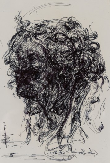 Glenn Brown, Drawing 10 (after Greuze/Greuze), 2013