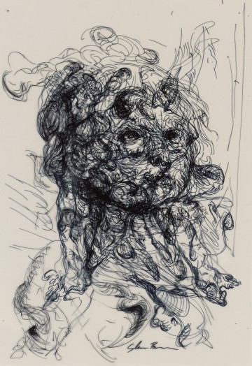 Glenn Brown, Drawing 11 (after Greuze/ ? ), 2013