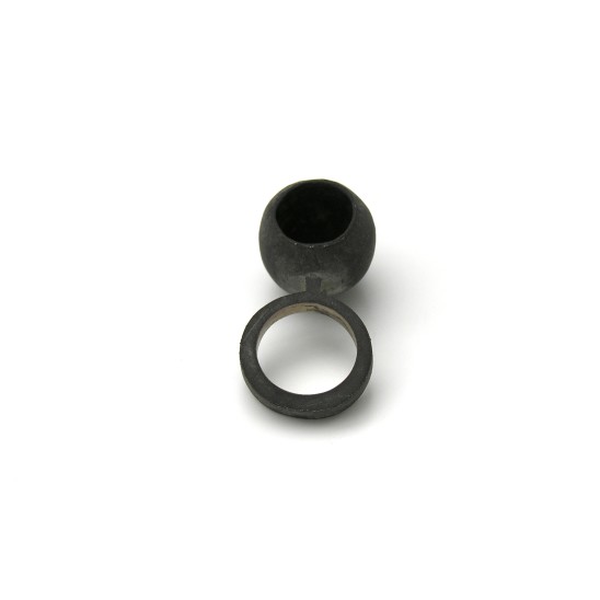 Rudolf Bott Ring, 1994 Silver With Casting Skin 22 x 25 x 45 mm Edition of 2
