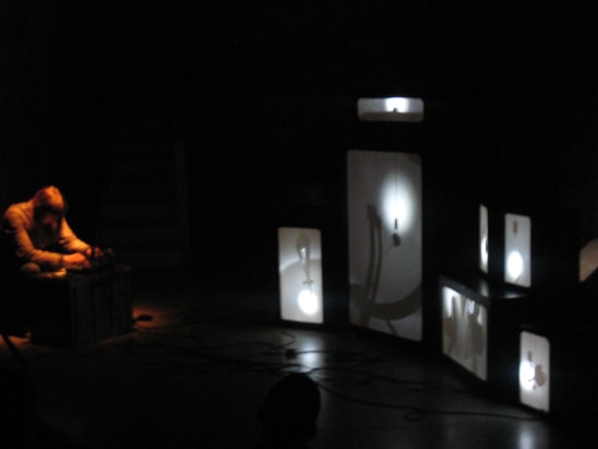 Karen Geyer performance, part of Echoic Objects exhibition, 2010