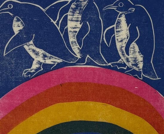 Naoko Matsubara, Penguins Crossing Rainbow Bridge 8/30, 1977