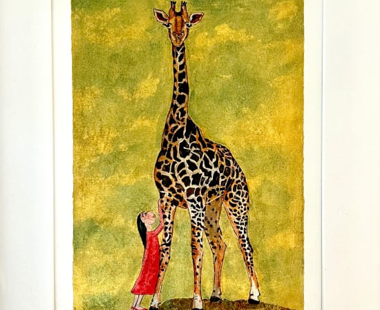 Cora Brittan, Hugging a Giraffe