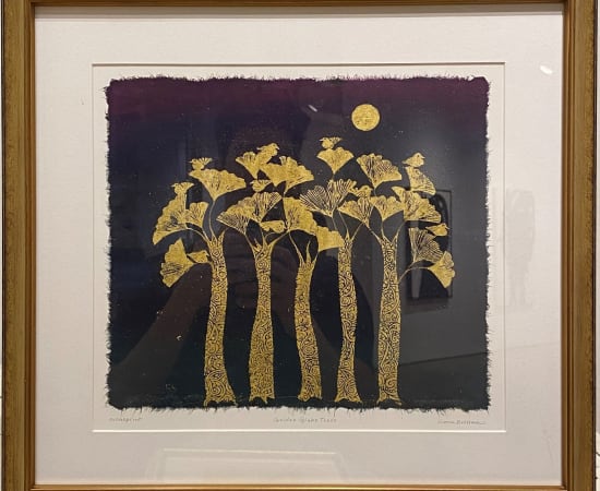 Cora Brittan, Golden ginko leaves, 2020