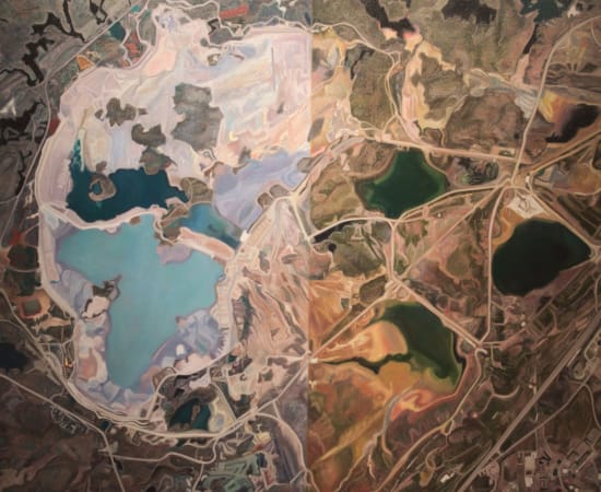 Jennifer Walton, Copper Cliff Tailings Ponds, Sudbury, View from Google Earth, 2009