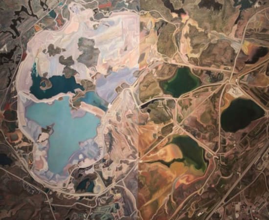 Jennifer Walton, Copper Cliff Tailings Ponds Sudbury - view from Google Earth, 2009