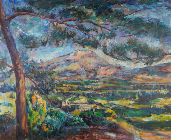 漆澜 Qi Lan, 遥远的圣维克多——致塞尚,布面丙烯 | Remote Mont Sainte-Victoire-Dedicated to Cézanne, 2018