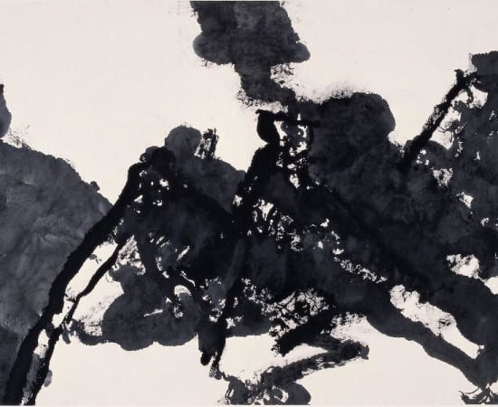 Artist Wang Chuan's ink art practice in 1997