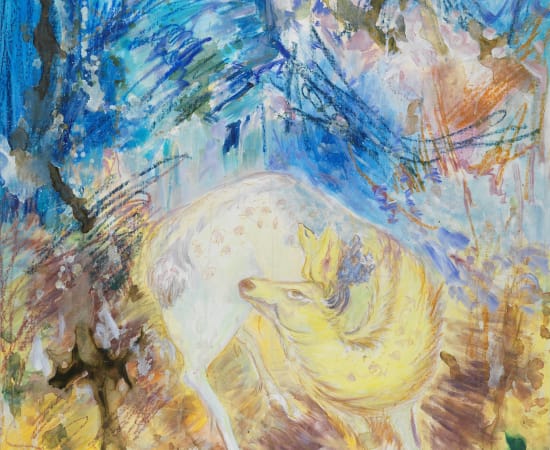 漆澜 Qi Lan, 青崖白鹿 | 布面丙烯, 150×108cm