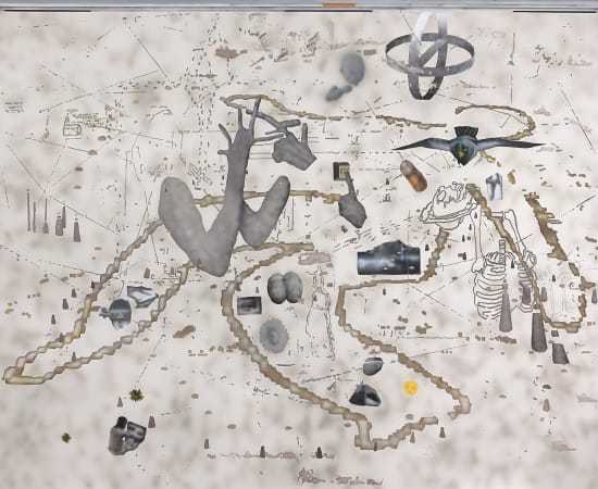 饶维懿 Rao Weiyi, 布面丙烯、油画、砂 Acrylic, oil and sand on canvas, 2020