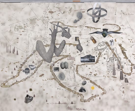 饶维懿 Rao Weiyi, 布面丙烯、油画、砂 Acrylic, oil and sand on canvas, 2020