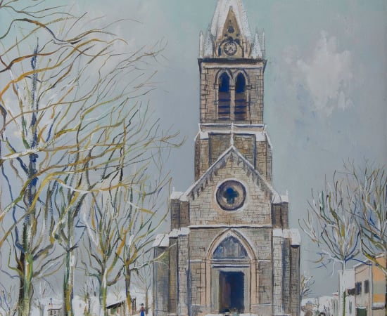 Maurice Utrillo (1883-1955), Eglise de Champagne-au-Mont-d'Or (Rhône), 1927