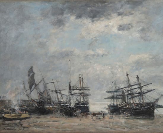 Eugène Boudin (1824-1898), Portrieux, marée basse, 1875
