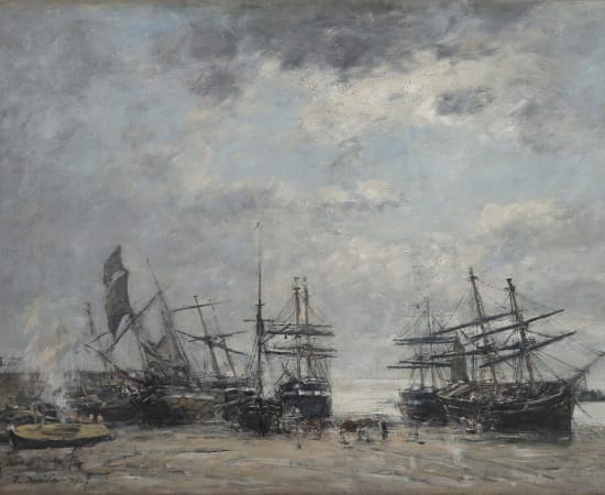 Eugène Boudin, Portrieux, marée basse, 1875